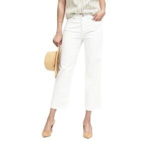 Banana Republic White Girlfriend Cropped Denim Jeans #S/267871-00 Size 32 US 14